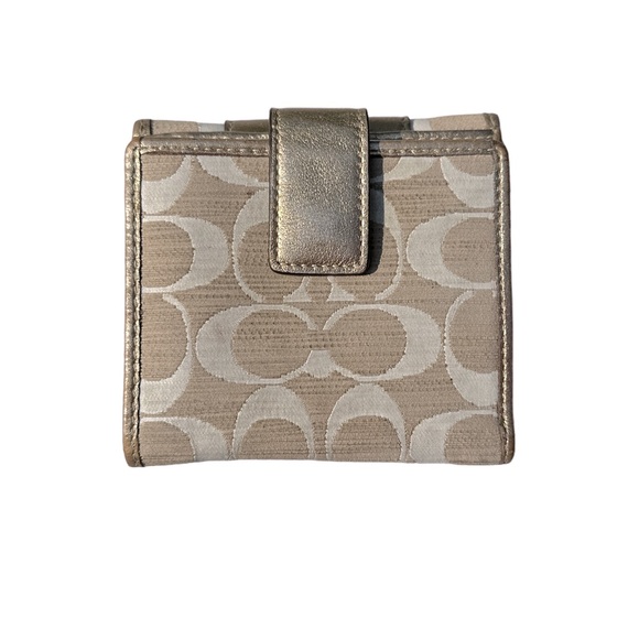 EUC Gold Shimmery Coach Wallet - Picture 3 of 11